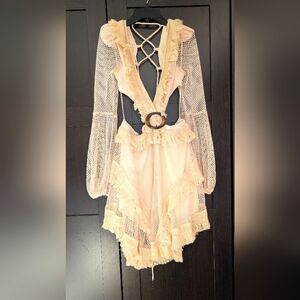 Elegant Cream Lace Dress